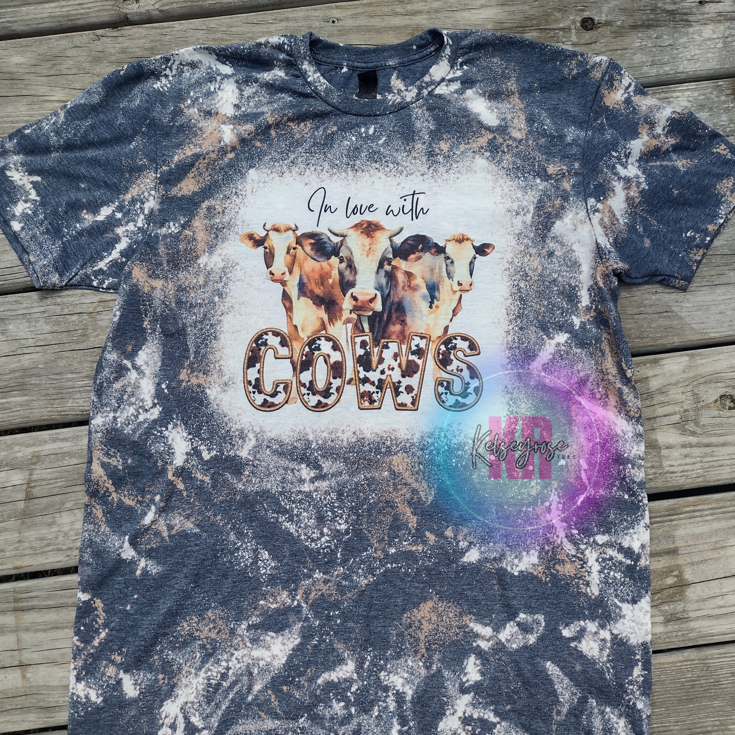 In Love With Cows Bleached Women's Tee