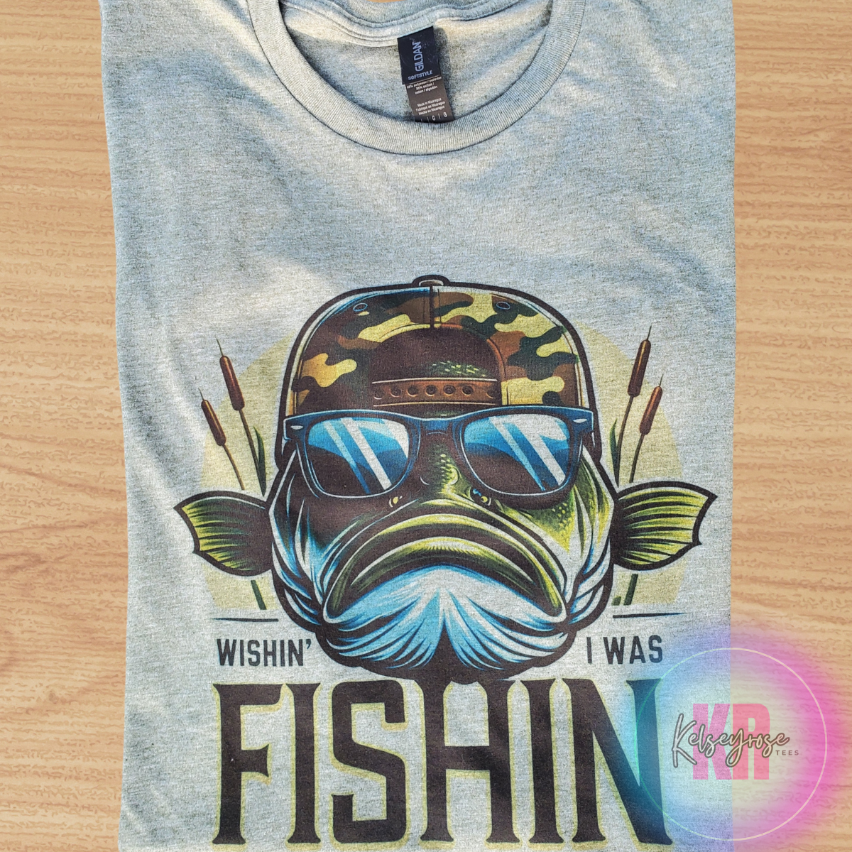 Wishin I Was Fishin Men's Tee