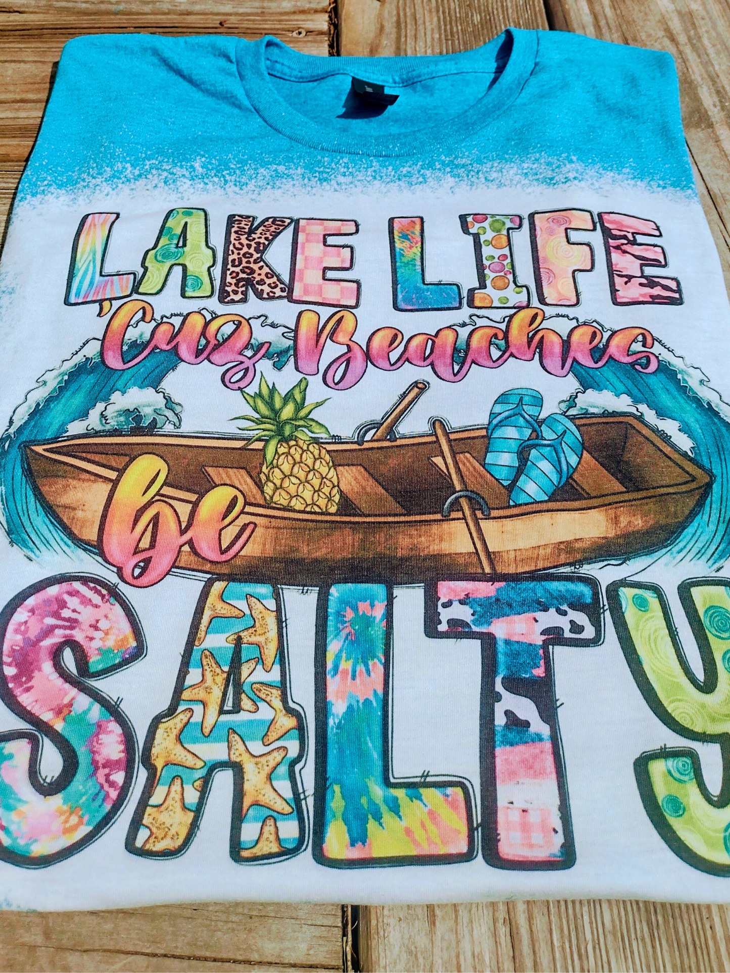 Lake Life Cause Beaches Be Salty Women's Tee