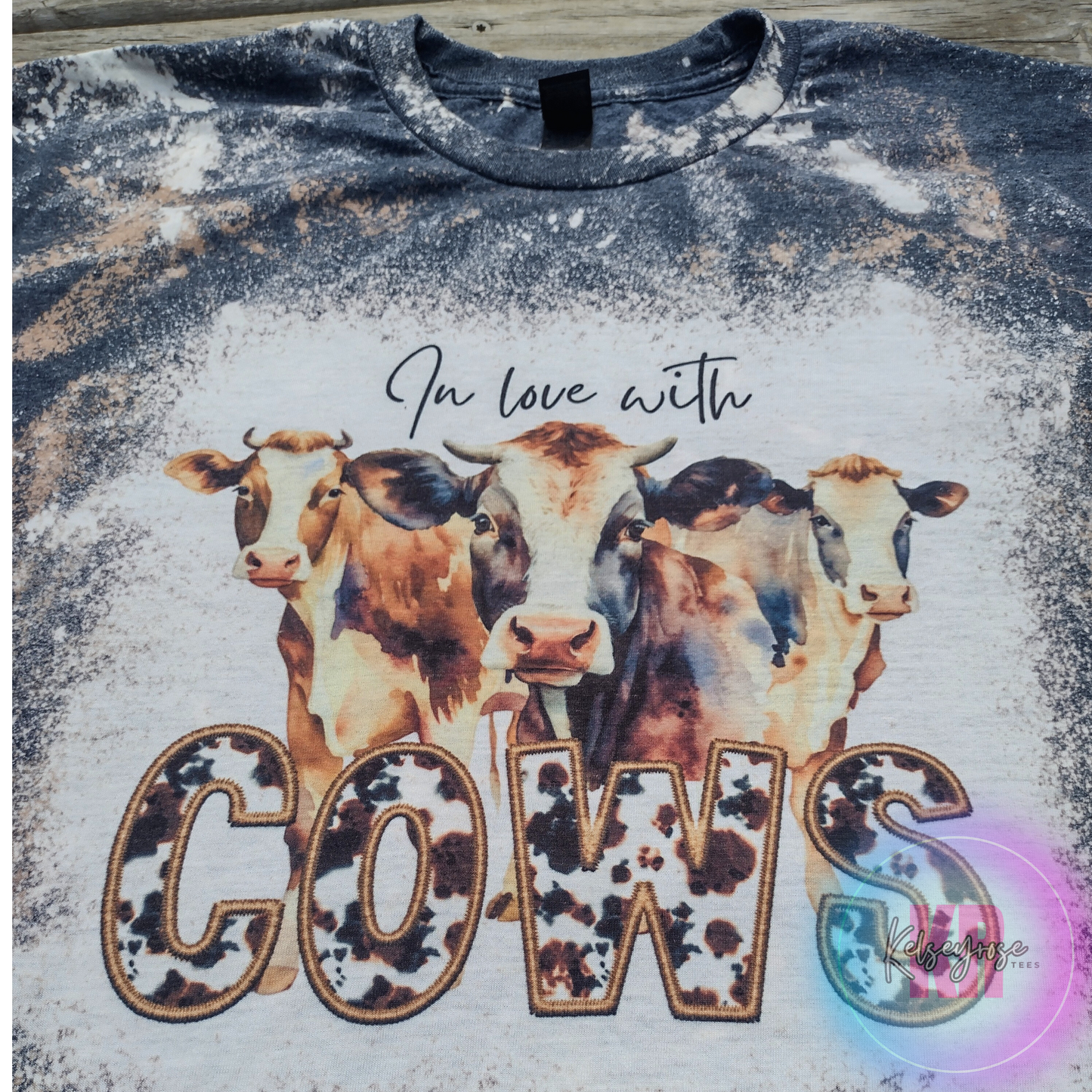 In Love With Cows Bleached Women's Tee