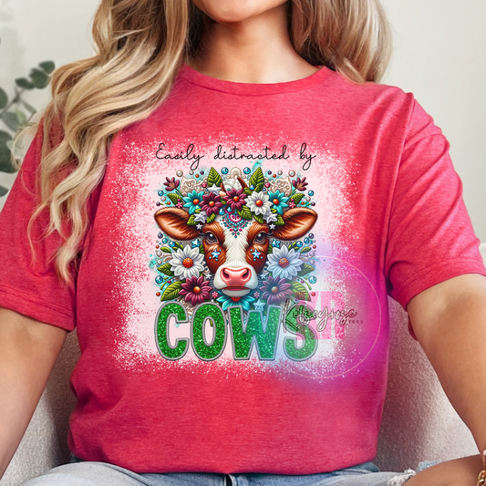 Easily Distracted By Cows Tee